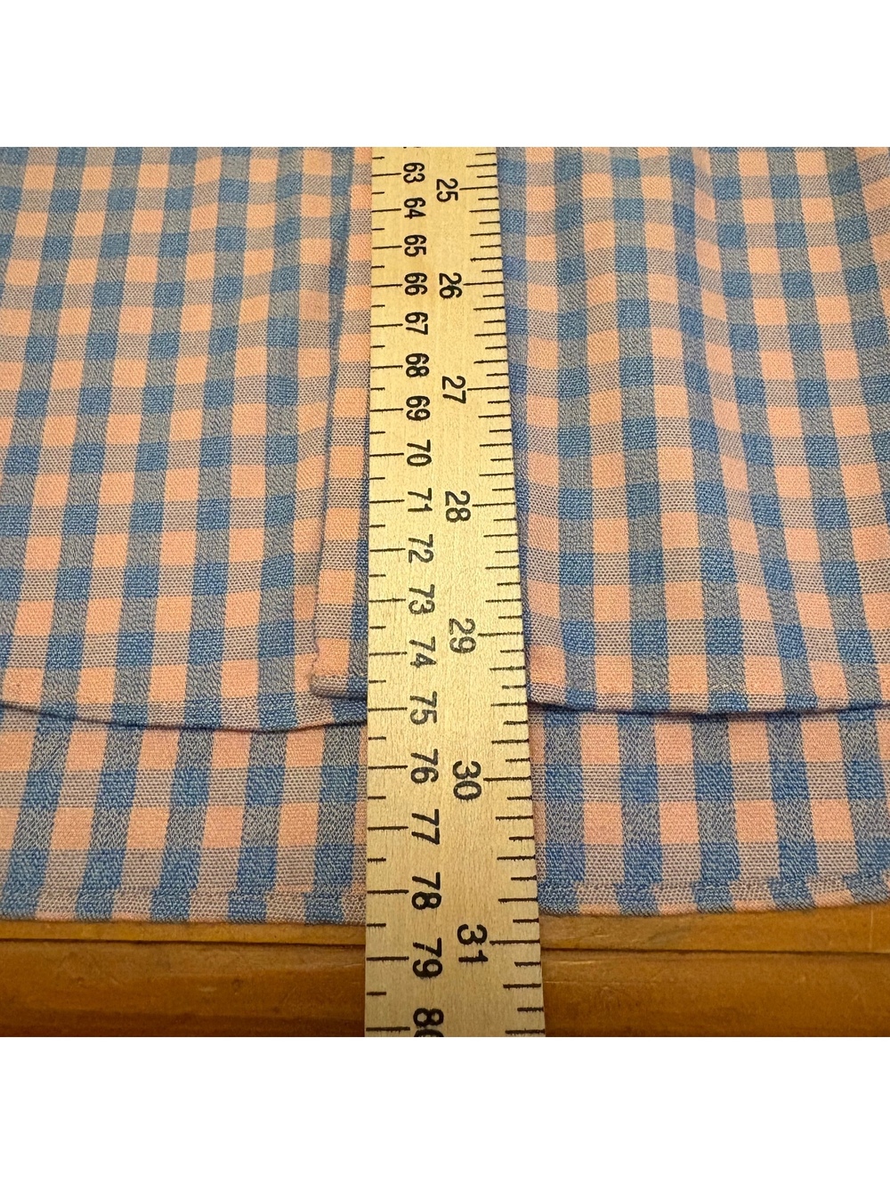 Egara Non-Iron Slim Fit Men's Dress Shirt Size XL Blue Pink Checkered Stretch - Picture 4 of 7
